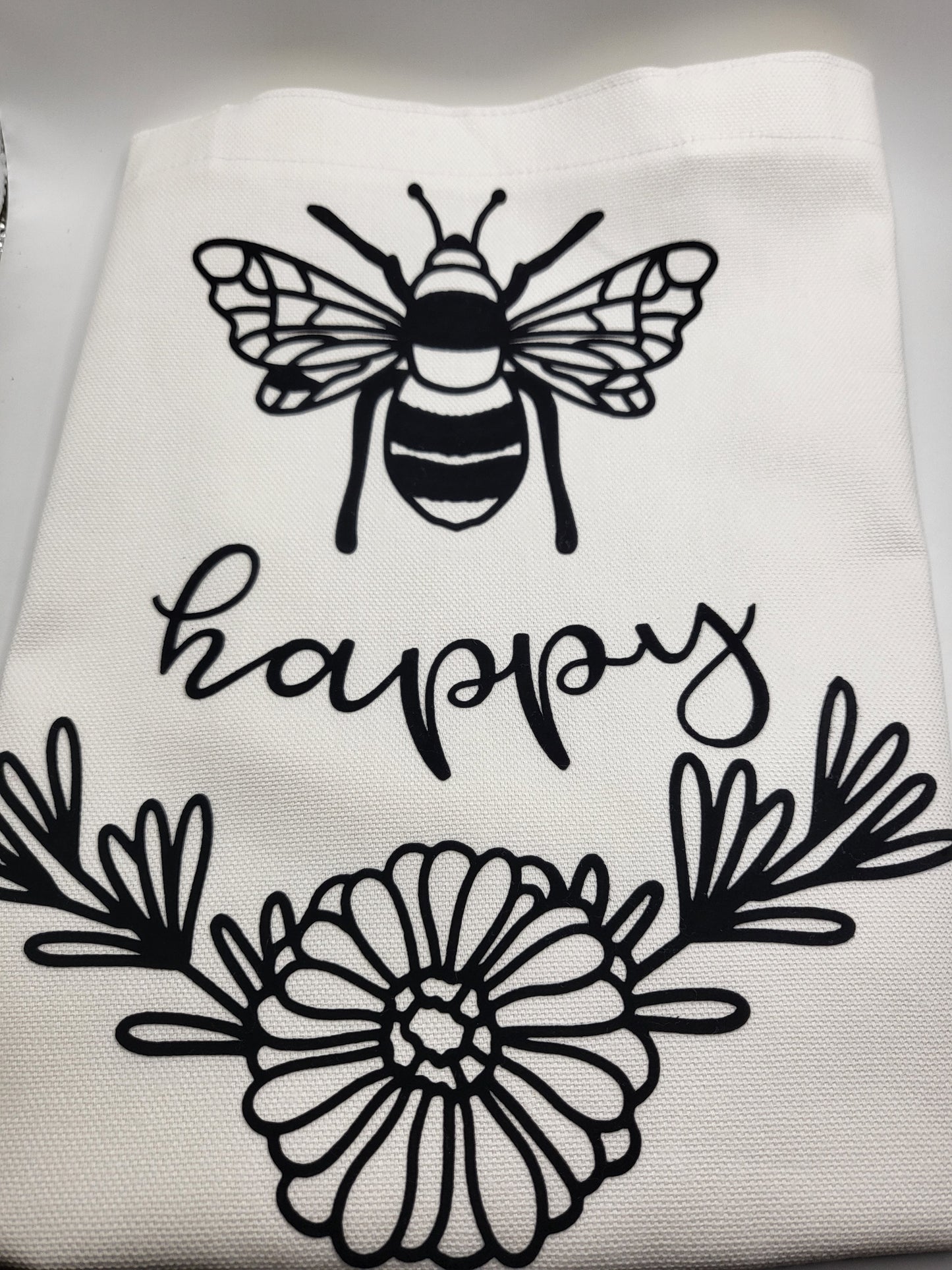 Be  Happy Canvas Tote