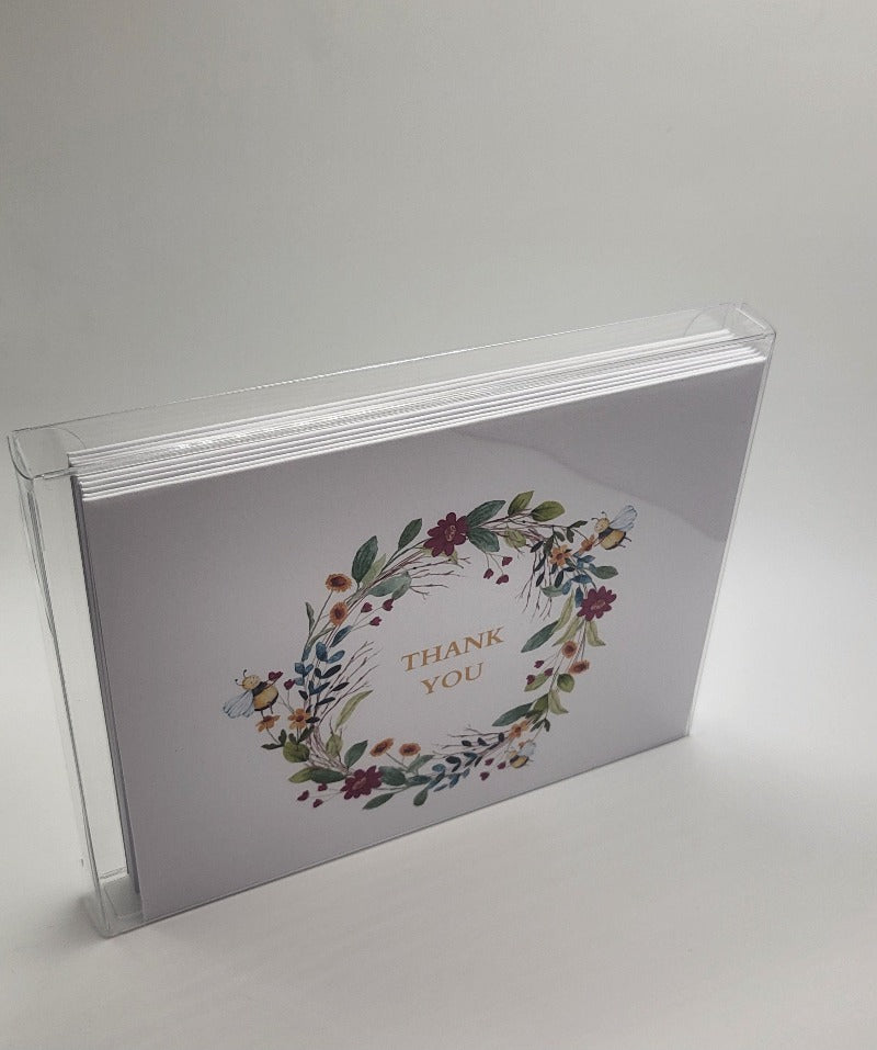 Bee Wreath Folded Notecard Set