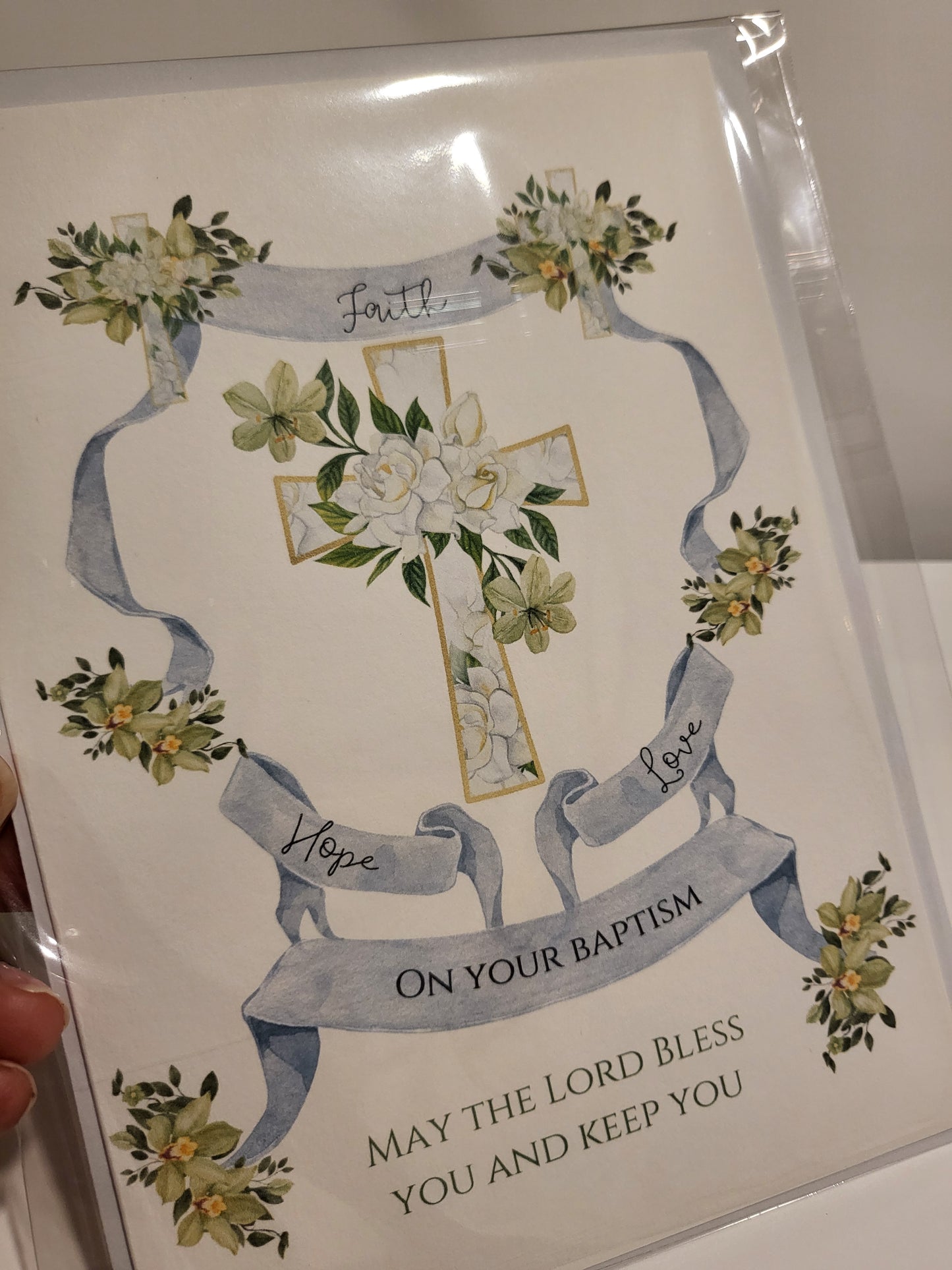 Cross Baptism Card
