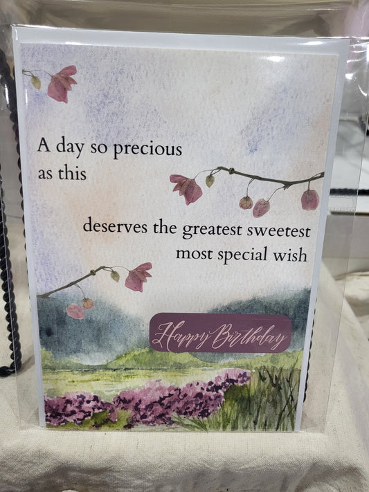 Spring Meadow Birthday Card