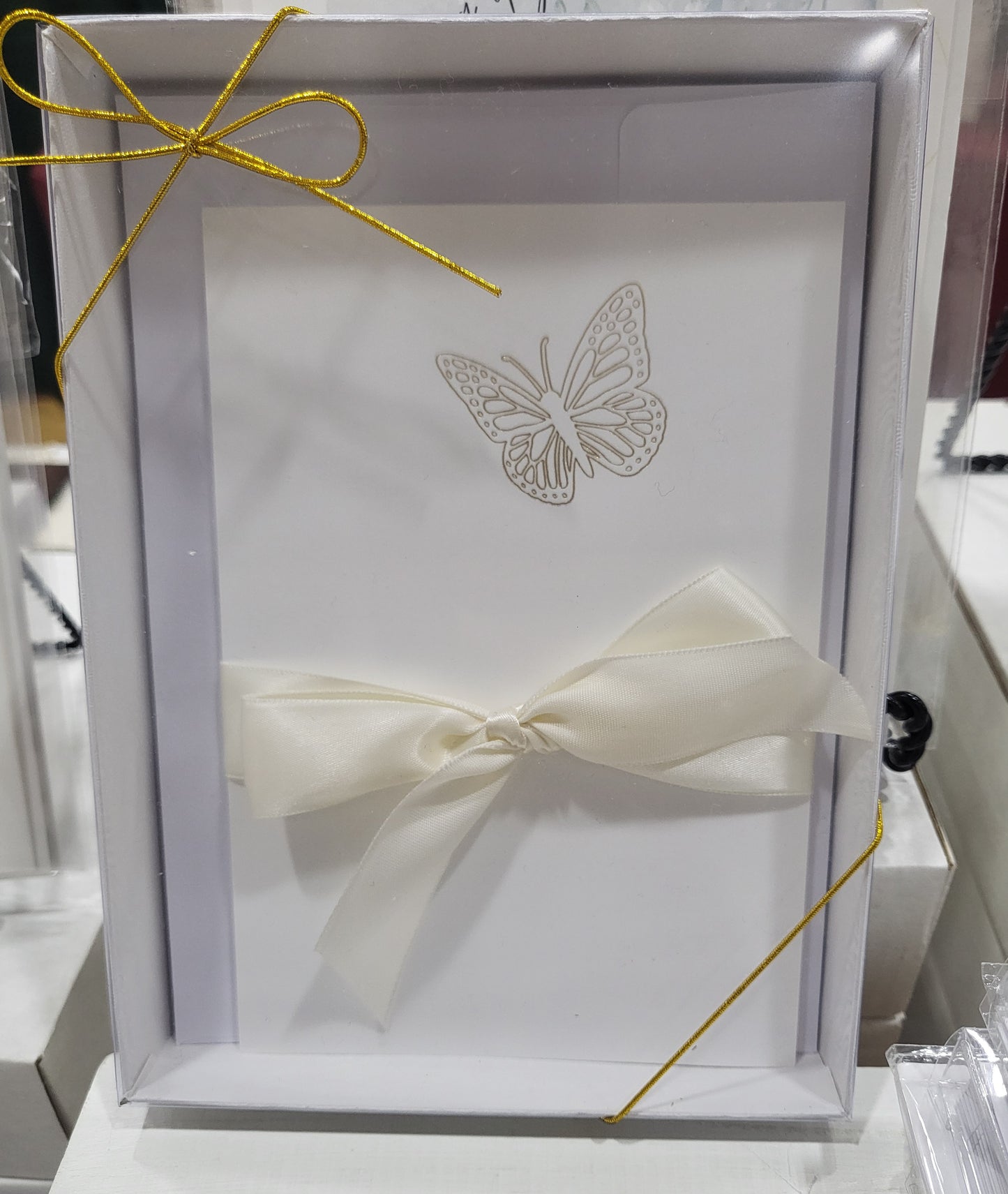 Gold Foil Butterfly Flat Cards