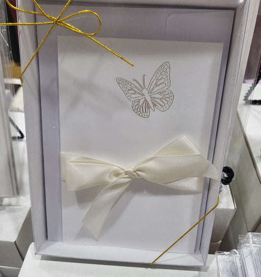 Gold Foil Butterfly Flat Cards