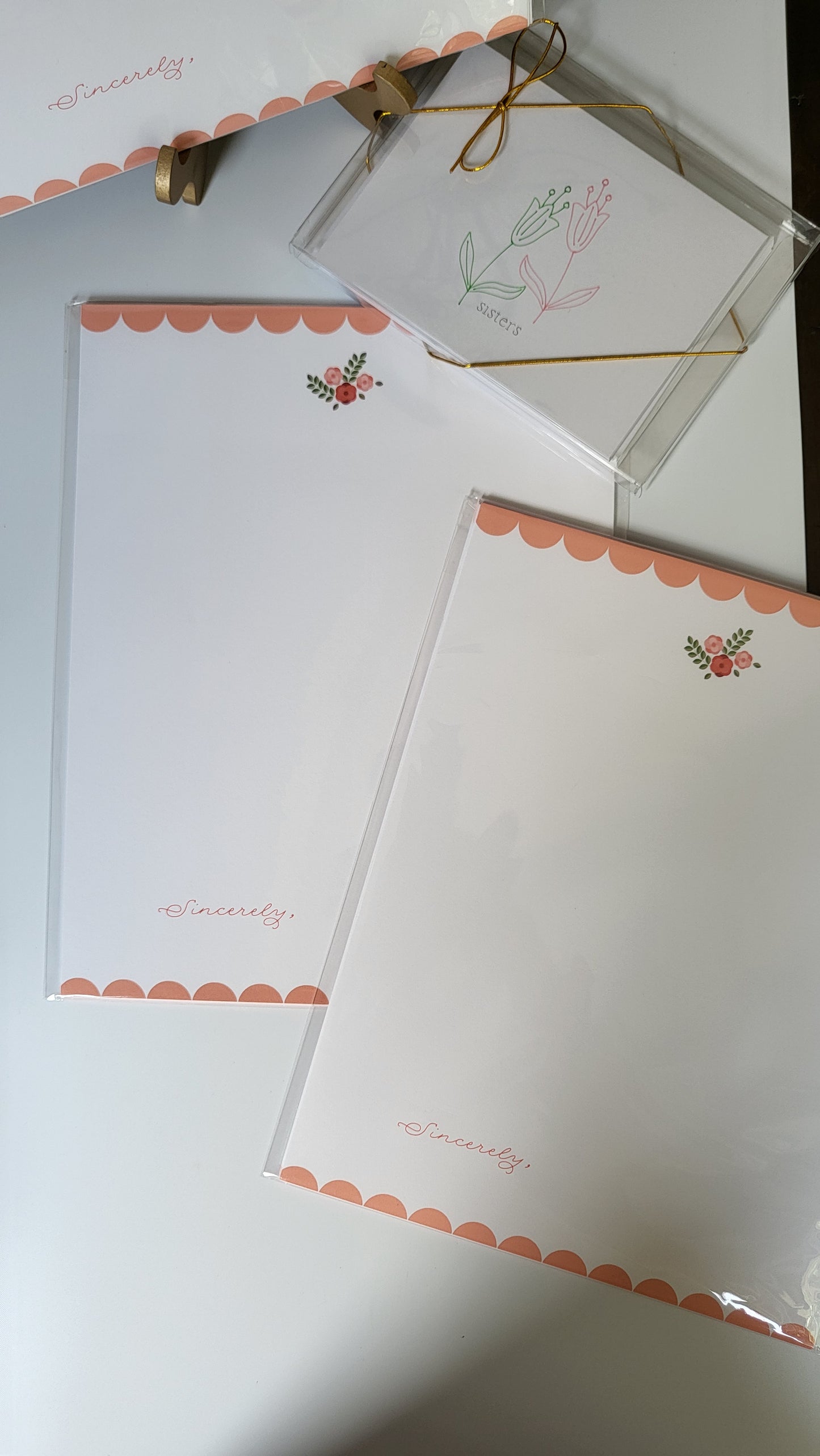 Pink Floral from the Desk of Letterhead