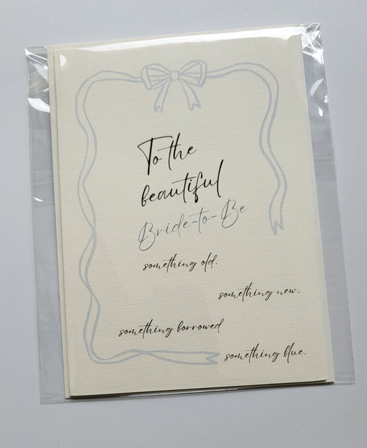 Something Blue Bridal Shower Card