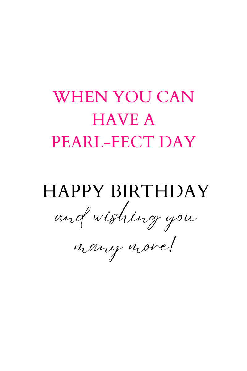 Pearl-fect Birthday Card