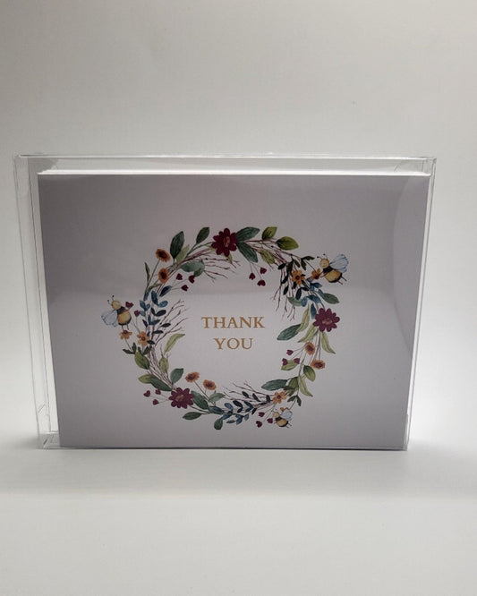 Bee Wreath Folded Notecard Set