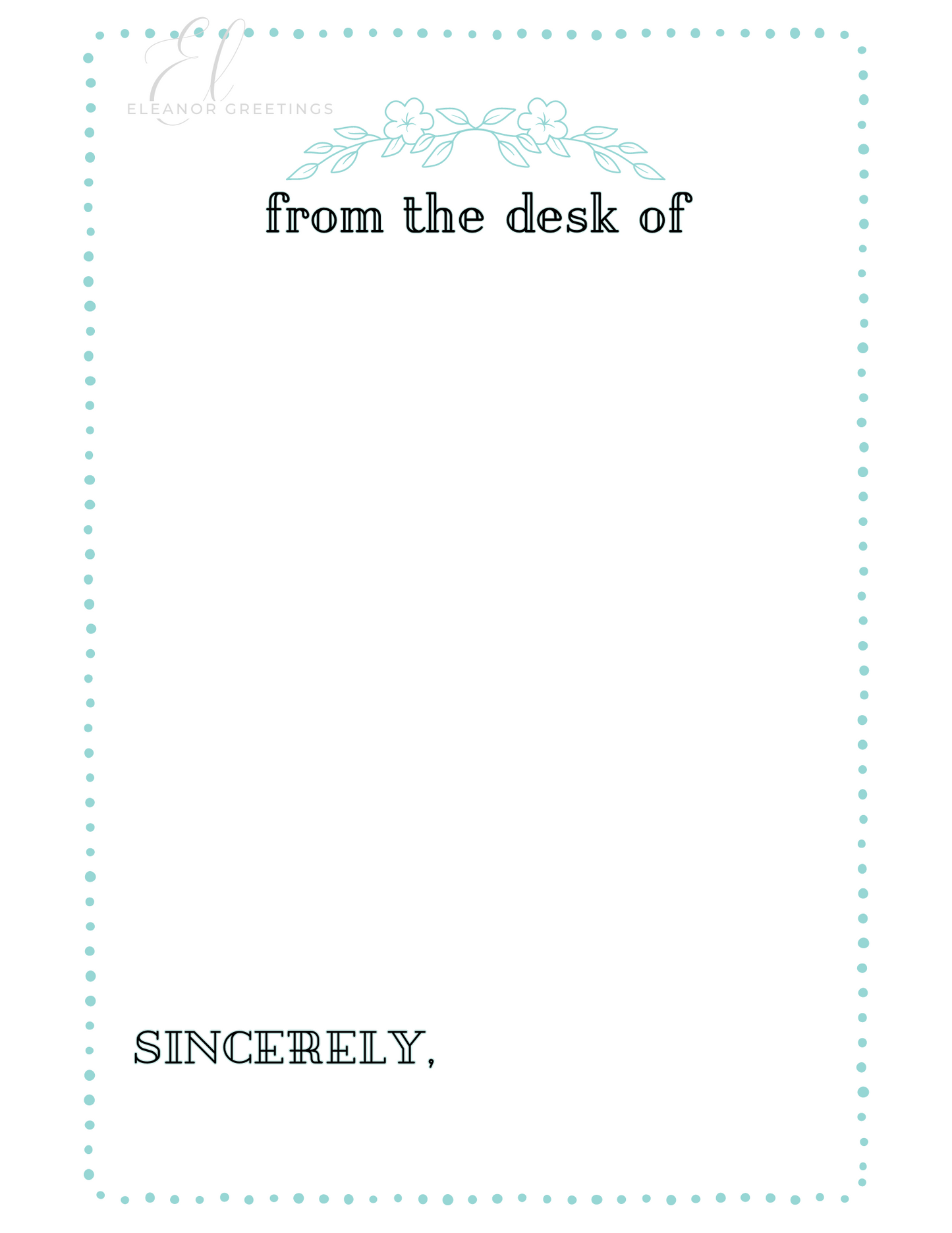 Floral Arch from the Desk of Letterhead