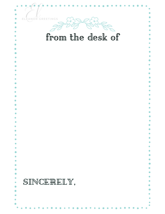 Floral Arch from the Desk of Letterhead