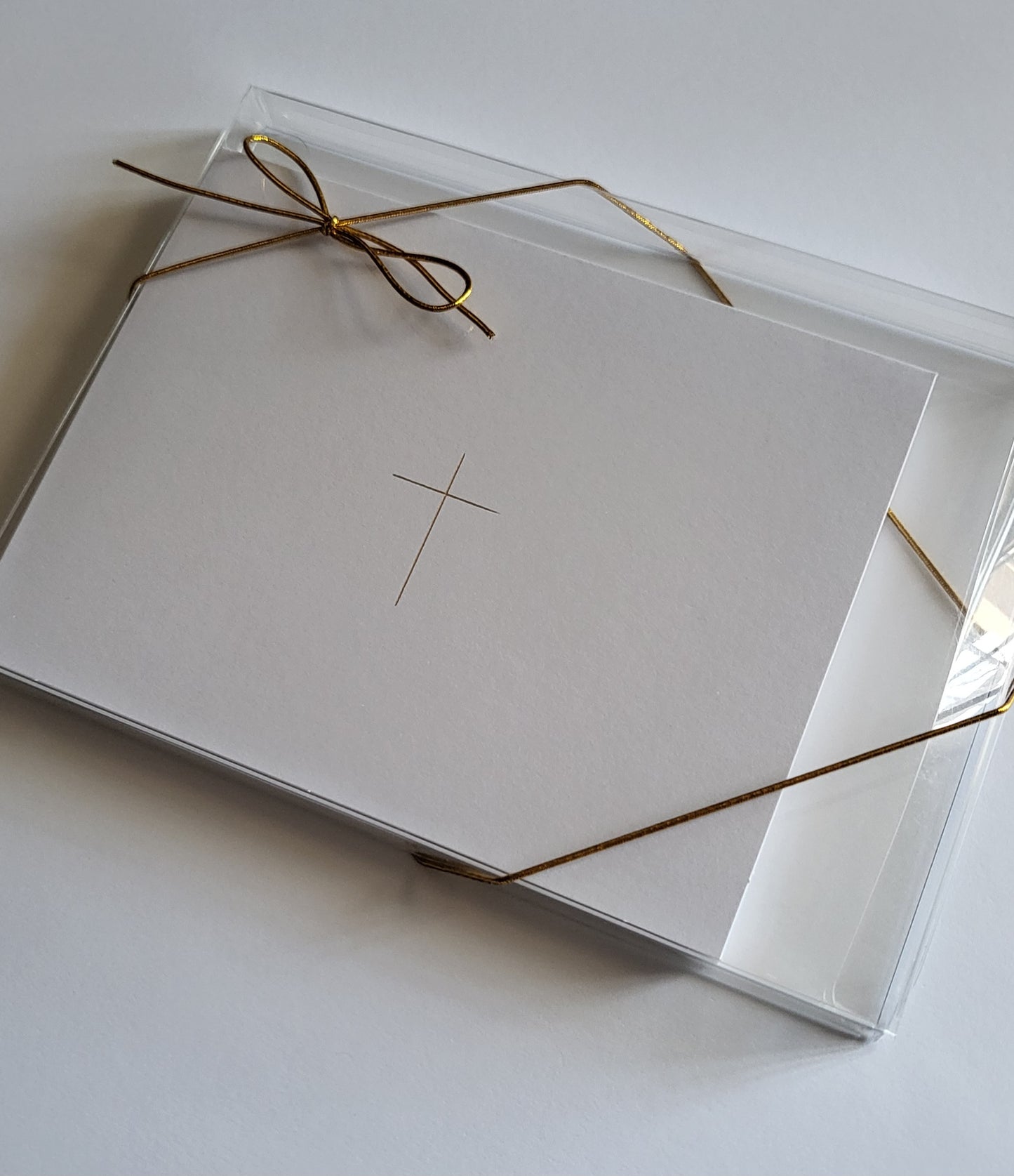 Gold Foil Cross Folded Notecard Set
