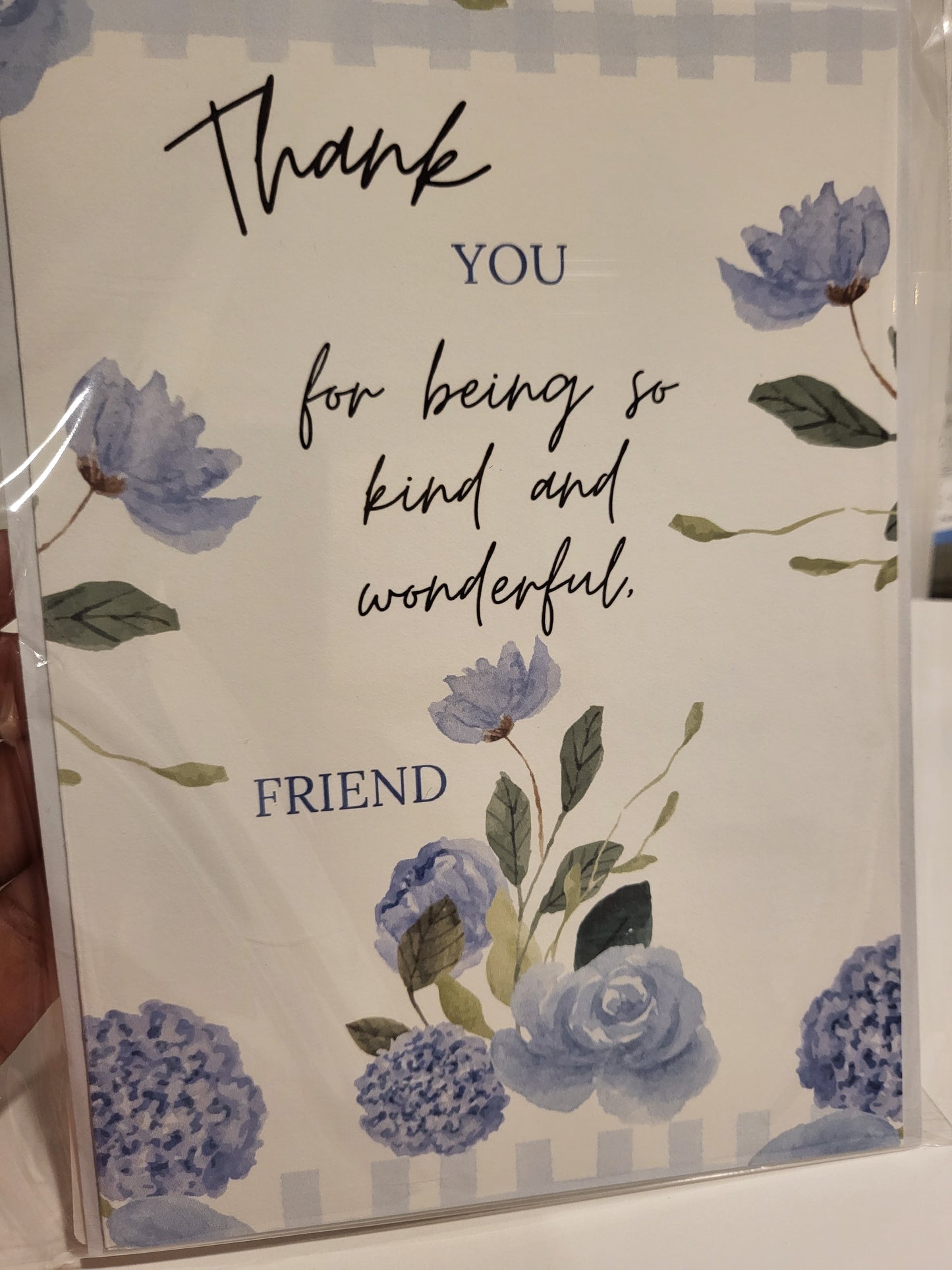 Blue Thank You Card