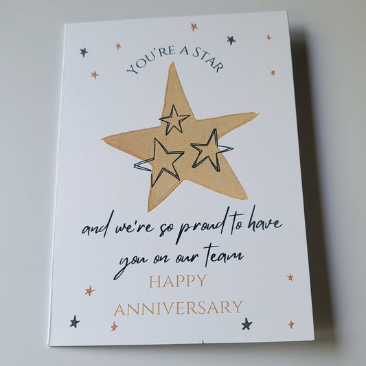 Star Employee Anniversary Card