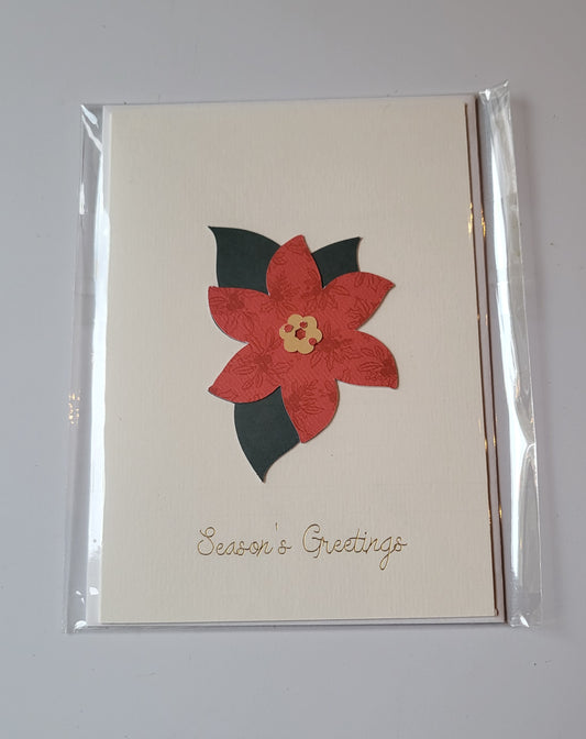 Poinsettia Holiday Christmas Card