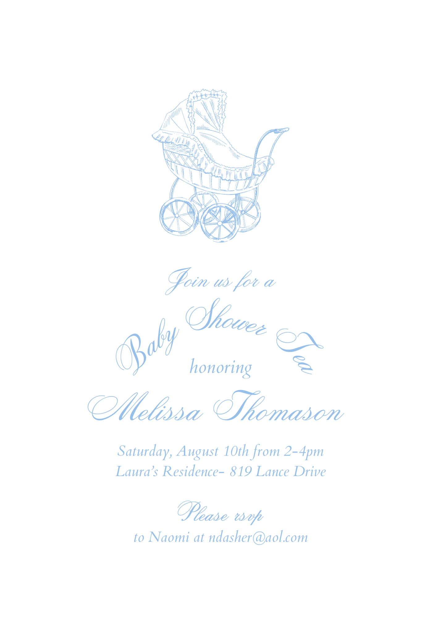 Baby Shower Carriage Invitations