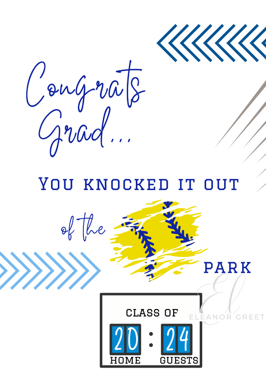 Out of the Park Graduation Card