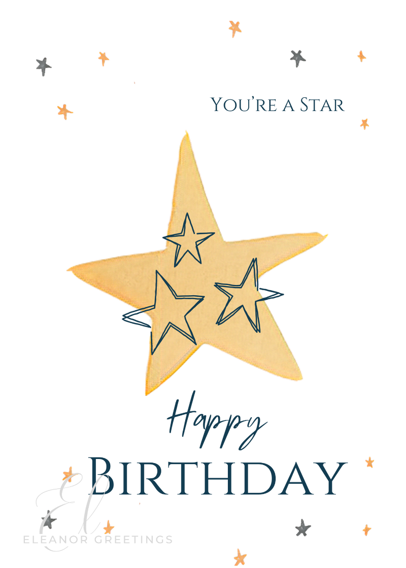 Star Birthday Card