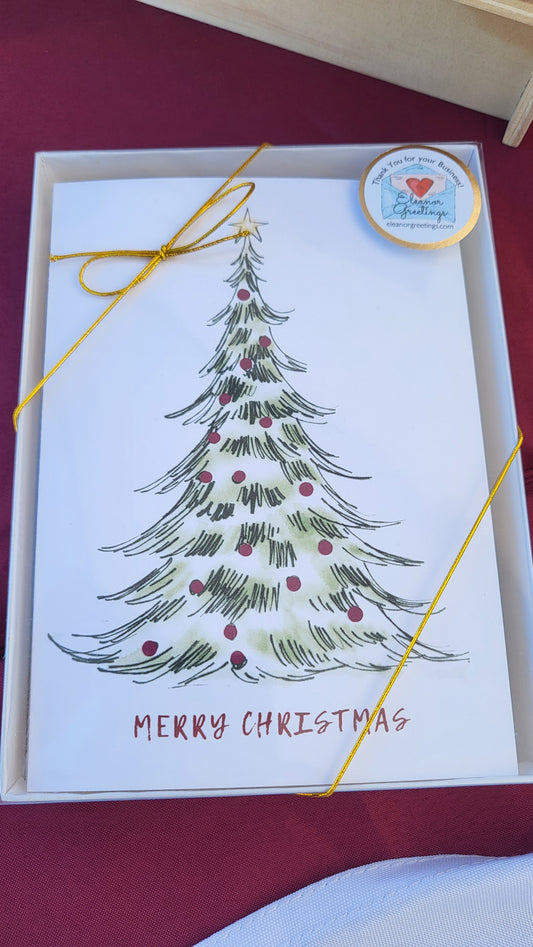 Light of Christmas Tree Holiday Box Card Set